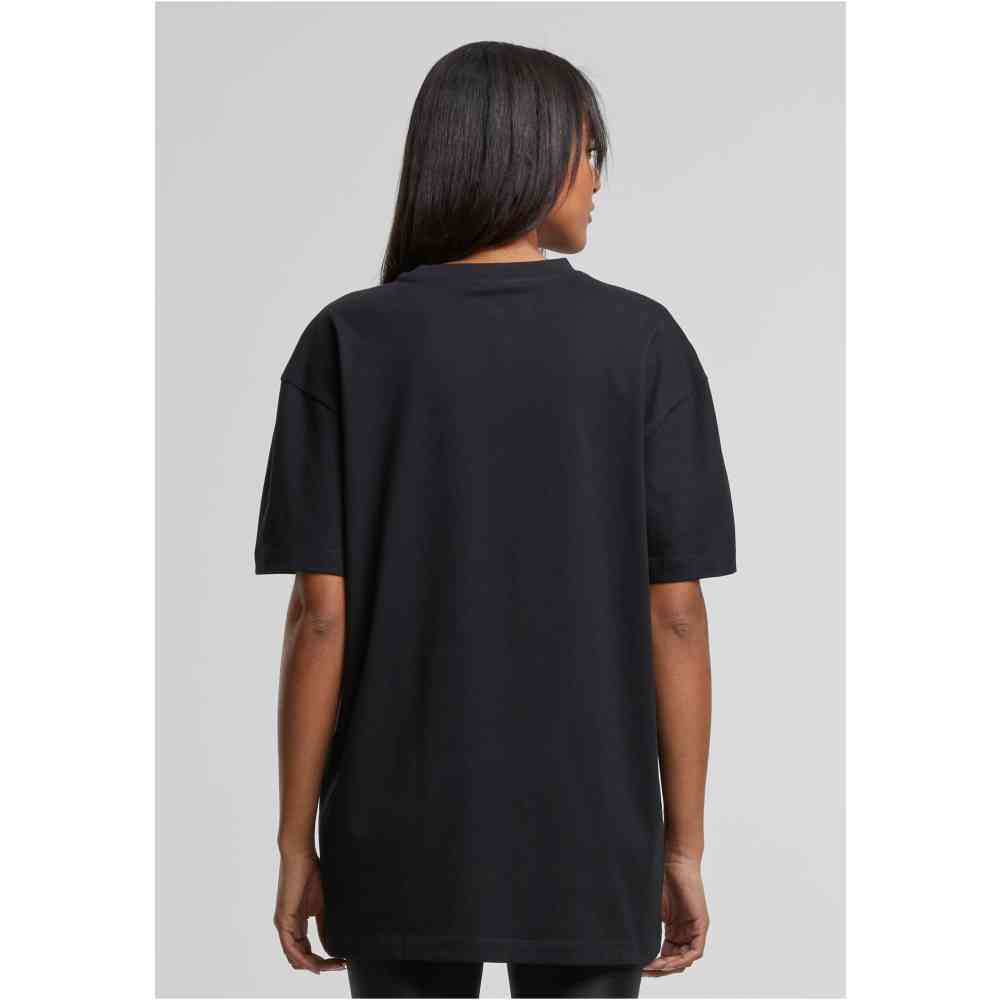 Urban Classics - Cotton Logo Dames Tshirt - Zwart